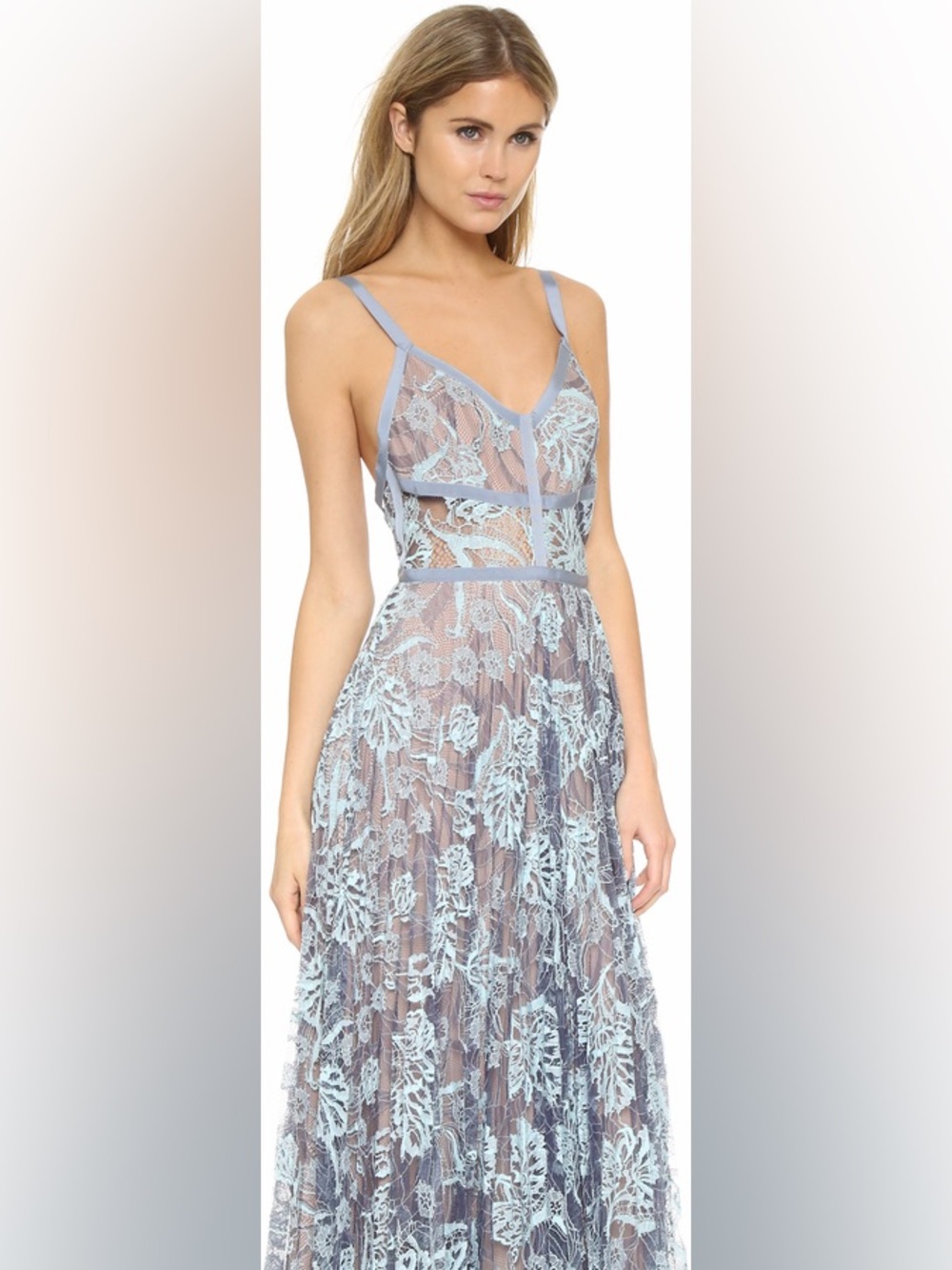 Alexis Isabella Gown in Light Blue Lace NEW - Picture 3 of 12